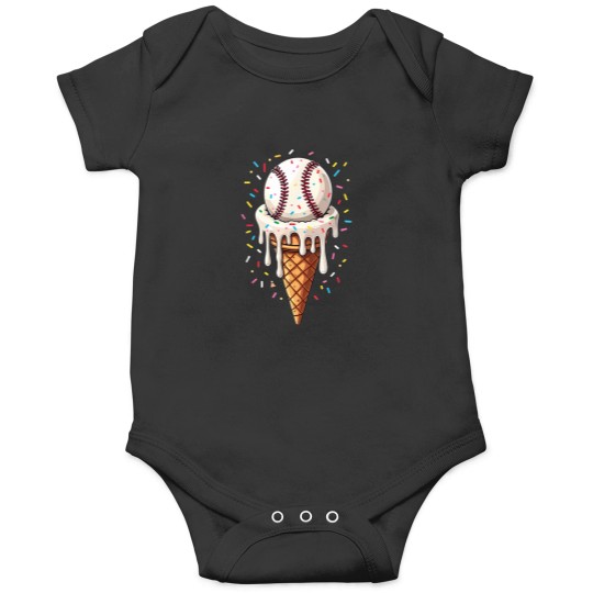 Discover baseball drip boys ice cream cone drip baseball Onesies