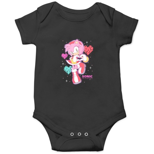 Discover SonicCC The HedgehogG Valentine'S Day Cute Amy Rose Retro Logo T-Shirt Onesies