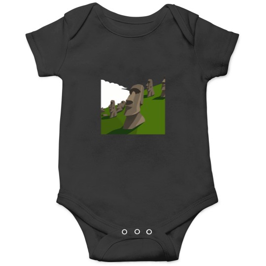 Discover eater iland moai tatue landmark deign vector Onesies