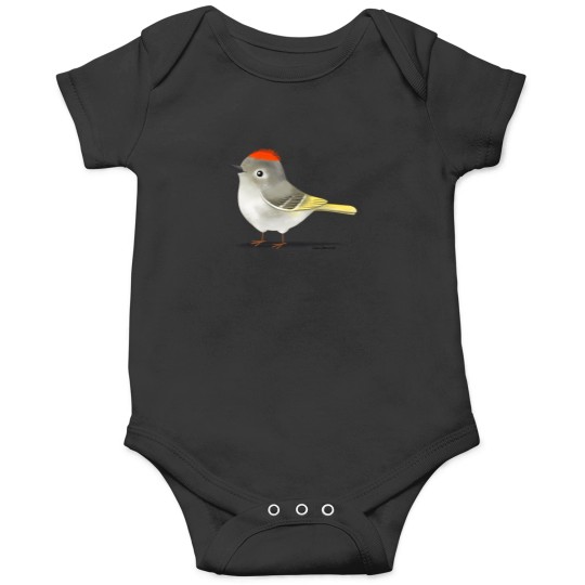 Discover Ruby Crowned Kinglet Bird T-Shirt Onesies