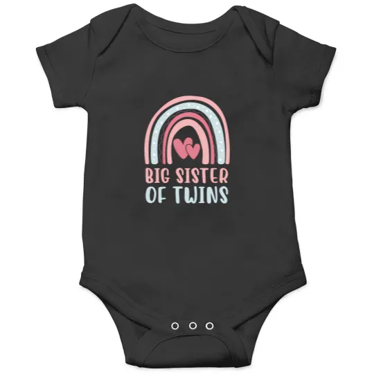 Discover Big Sister Of Twins Rainbow Big Twin Sister Onesies