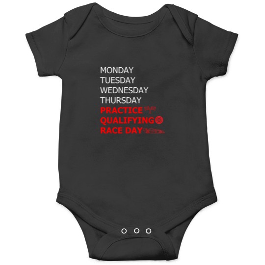 Discover monday tuesday thursday practice qualifying race day Onesies