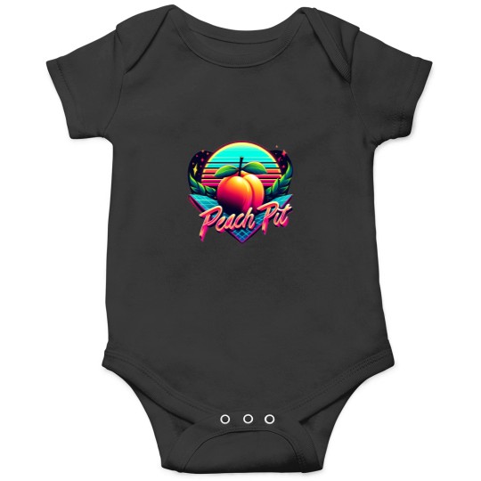 Discover Peach-Pit-Band-Logo-Art T-Shirt Onesies