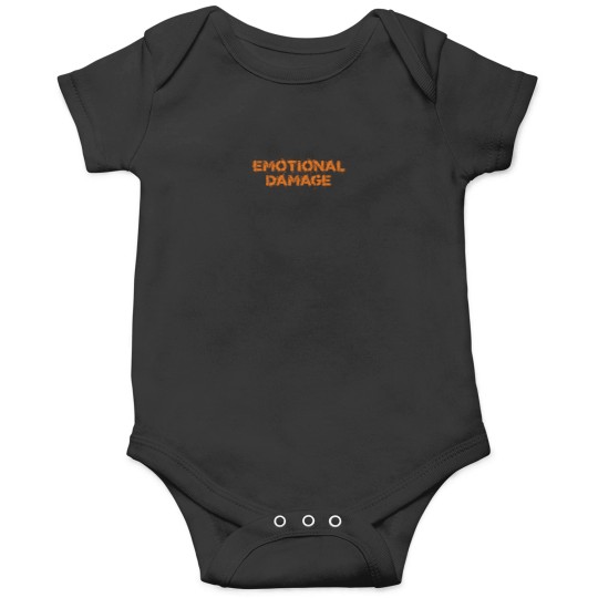 Discover emotionals Damage - vintages Orange Text Onesies