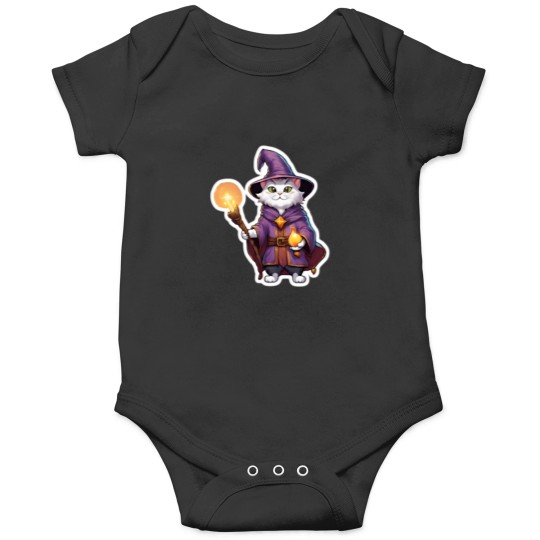 Discover Cute Wizard Cat 2 Onesies