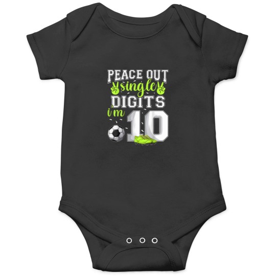 Discover 10Th Birthday Shirts Boys Soccer Peace Out Single Digits T-Shirt Onesies