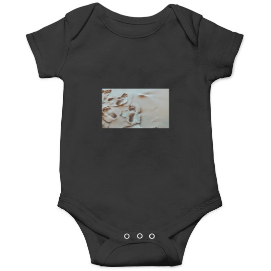 Discover Foot Prints In The Sand Onesies