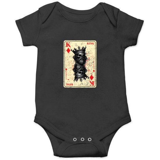 Discover Gothic Card Game Halloween Scary Horror King Of Diamonds Onesies