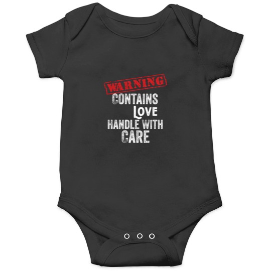 Discover Warning Contains Love Handle With Care Funny Onesies