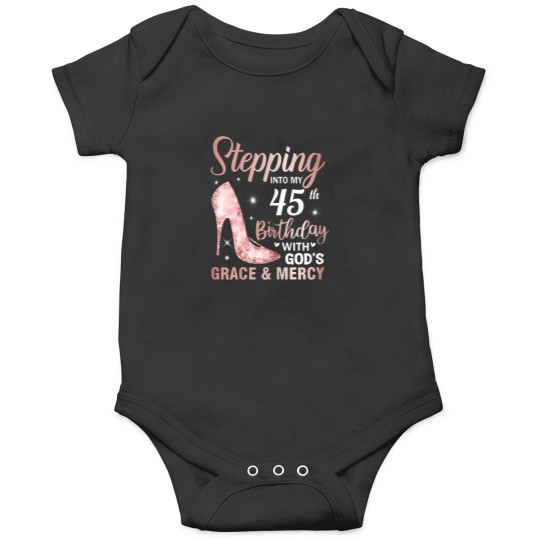 Discover Stepping-Into-My-45Th-Birthday-Shirt-Women-45-Year-Old-Bday-T-Shirt Onesies