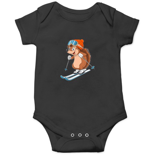 Discover Cute-Hedgehog-Skiing-In-Winter-Sports-T-Shirt Onesies