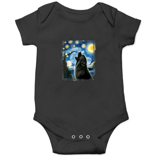 Discover Newfoundland-Dog-Artistic-Van-Gogh-Starry-Night-Newfoundland-T-Shirt Onesies
