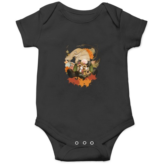 Discover Watercolor Woodland Fall Gnome T-Shirt Onesies