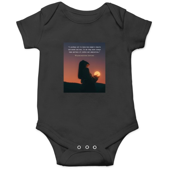 Discover Washington Irving quote: I profess not to know how women's hearts are wooed and won me they have always been matters of riddle admiration Onesies