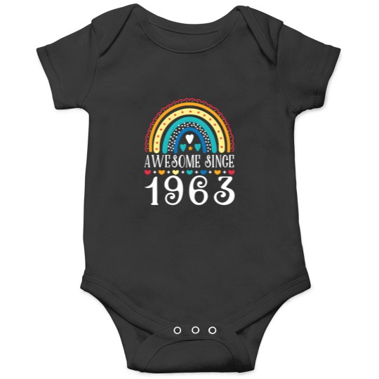 Discover Awesome Since 1963 60Th Family Chrismast Present Gift Onesies
