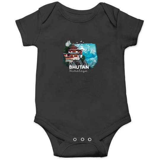 Discover Bhutan-Himalaya-Temple-Bhutanese-Hiking-Costume-T-Shirt Onesies