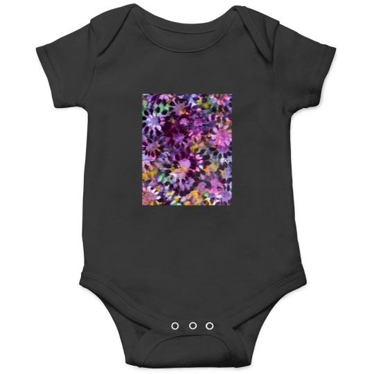 Discover Abstract Purple Flowers Onesies