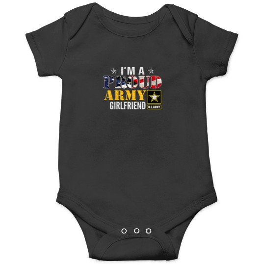 Discover I'M-A-Proud-Army-Girlfriend-American-Flag-Military-Veteran-T-Shirt Onesies