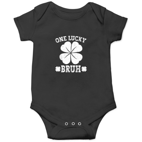 Discover Vintage-One-Lucky-Bruh-Funny-Saying-Green-St-Patrick'S-Day-T-Shirt Onesies