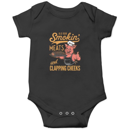 Discover Old Row Smokin Meats And Clapping Cheeks Funny BBQ Onesies
