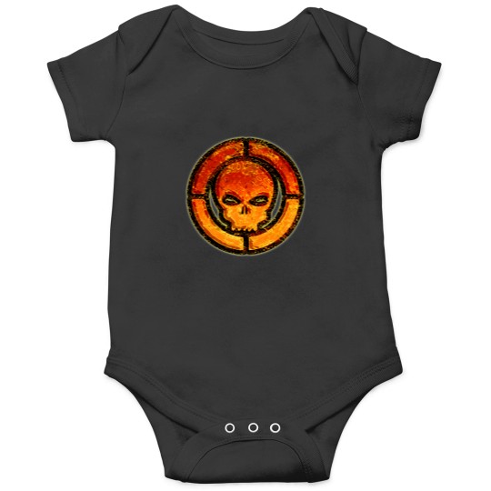 Discover Flaming skull Onesies