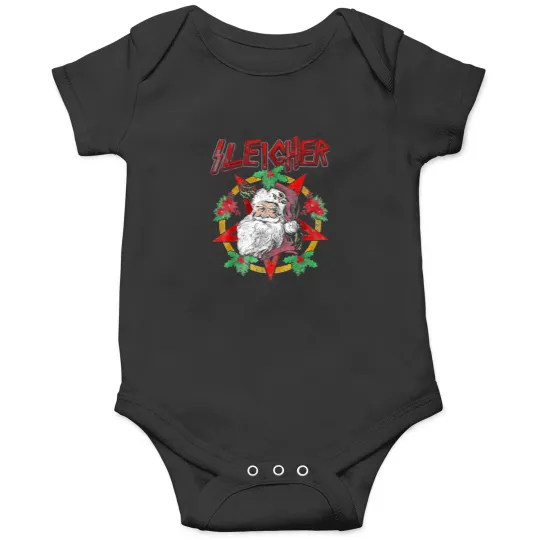 Discover Sleigher-Heavy-Metal-Santa-Claus-Christmas-Xmas T-Shirt Onesies