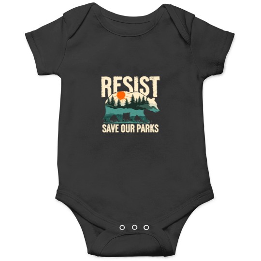 Discover Resist Bear Save our parks - FDT Anti Trump - National Parks - National FS Onesies