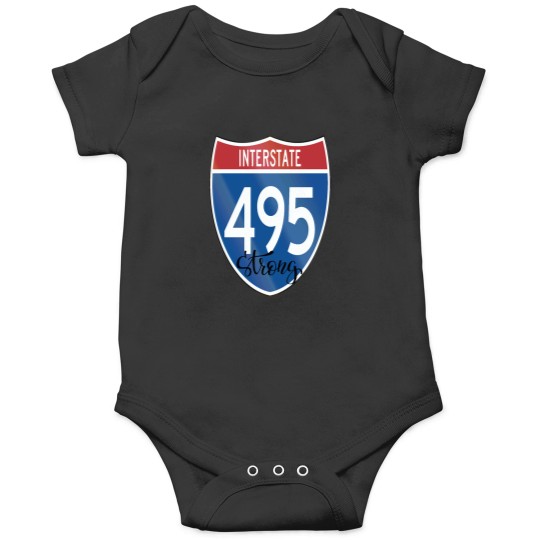 Discover 495 Sign Strong Long islands New York Interstate Long islands New York Raised Me Onesies
