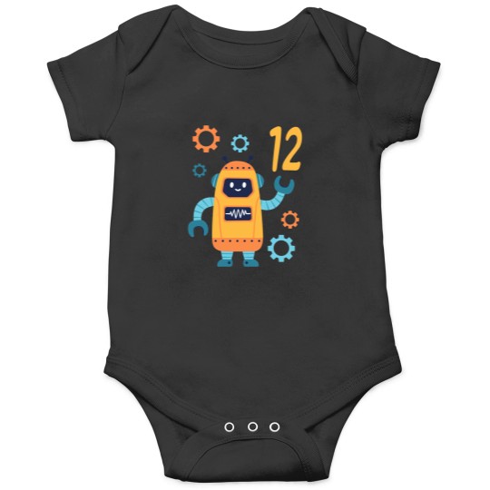 Discover 12Th Birthday Cute Robot 12 Year Old Funny B-Day Matching Onesies