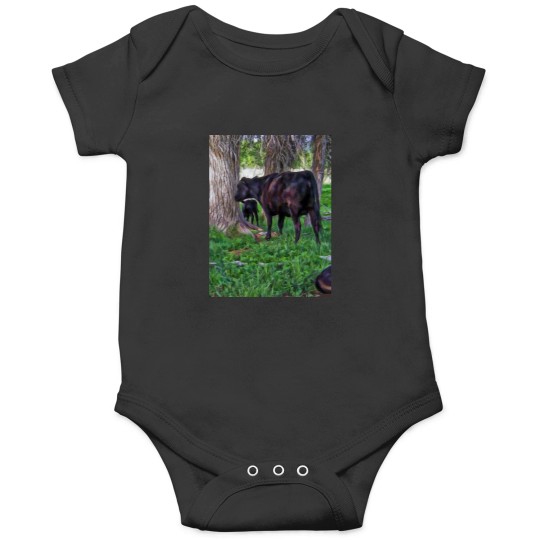 Discover Cow and Calf Unders Cottonwoods Onesies