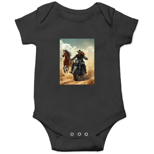 Discover Motorcycle Cowboy Spirit Riding Adventure Onesies