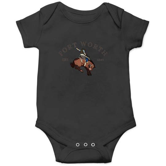 Discover Fort Worth Texass Established 1849 Cowboy Onesies