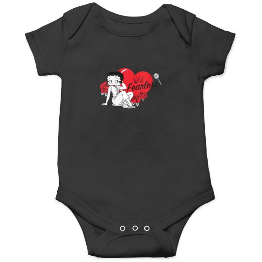 Discover womens betty boop fearless roses heart vneck Onesies