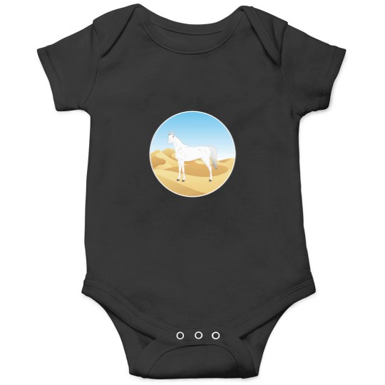 Discover Abbayan horse - white horse with landscape - oriental horse - Yemen horse breeds Onesies