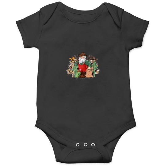 Discover Santa Claus Cowboys Retro Colors Onesies