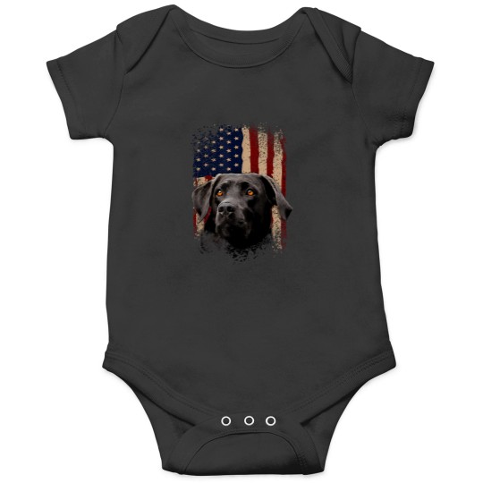 Discover American-Black-Labrador-Usa-Flag-Lab-Owner-T-Shirt Onesies