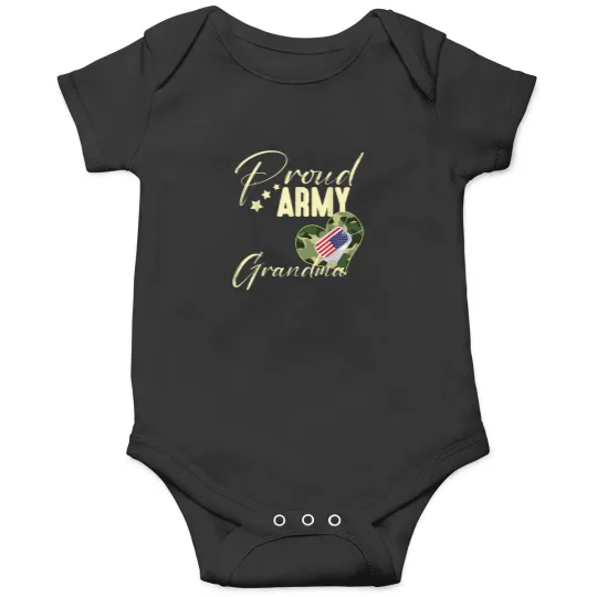 Discover Proud-Army-Grandma-Camouflage-Dog-Tag-Usa-American-Flag-T-Shirt Onesies