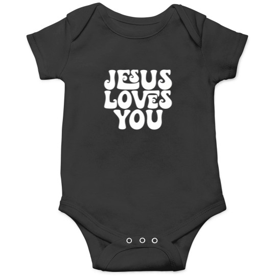 Discover Jesus Loves You Retro Vintage Style Graphic Men Womens Onesies