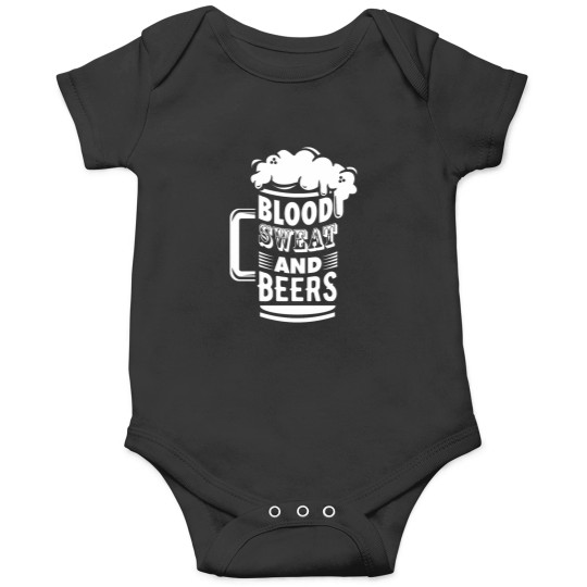 Discover Blood Sweat And Beers funnys St Patricks Day Pun Fitted Scoop Onesies