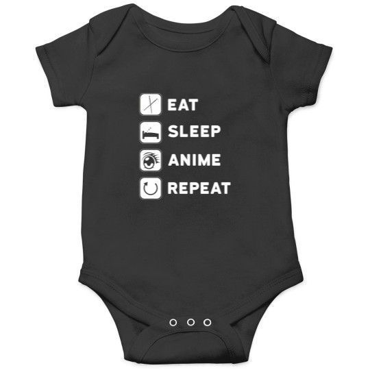 Discover Anime Design - Eat Sleep Anime Repeat Onesies