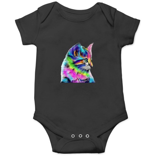 Discover Rainbow Space Kitten Onesies