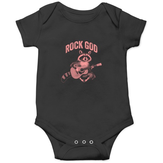 Discover Rock God Raccoon T-Shirt Onesies