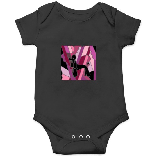 Discover Cool-Funky-Black-Poodle-Abstract-Art T-Shirt Onesies