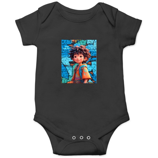 Discover Animated-Rap-Style-Graffiti-T-Shirt Onesies