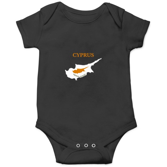 Discover Cyprus-Map-Flag T-Shirt Onesies