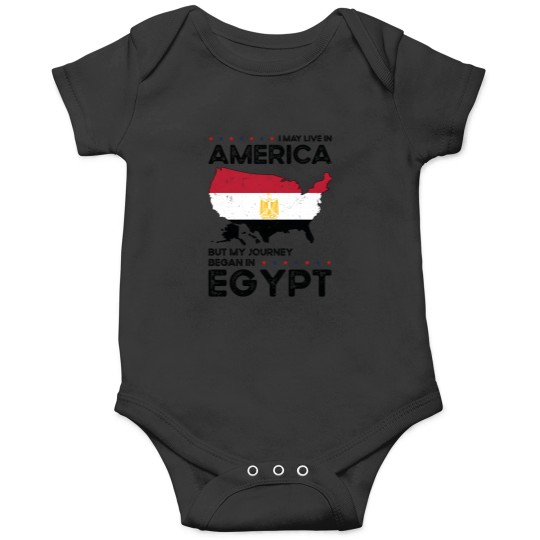 Discover Egyptian American Patriot Usa Grown Egypt Us Flag Onesies