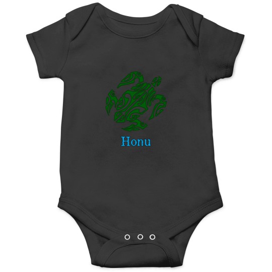 Discover Abstract Green Hawaiian Sea Turtle Onesies