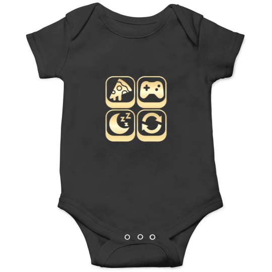 Discover Eat Sleep Game Repeat - Funny Gaming Design Onesies