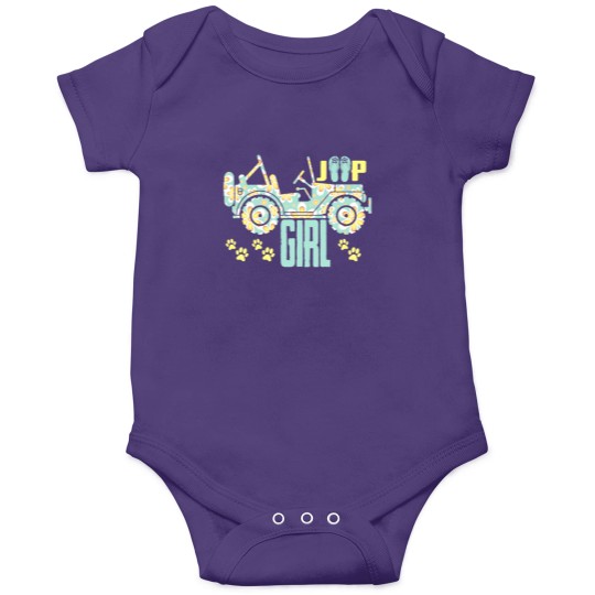 Discover Jeep Girl Cute Flower Jeep Women Flip Onesies