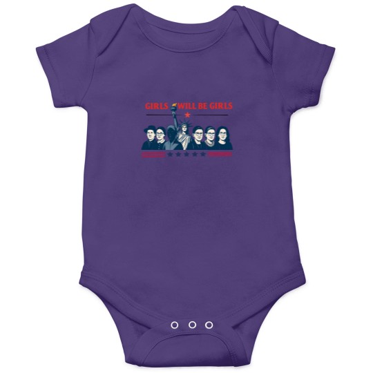 Discover Girls Will be Girls Comfort Colors Onesies, Patriotic Feminist 4th of July Onesies